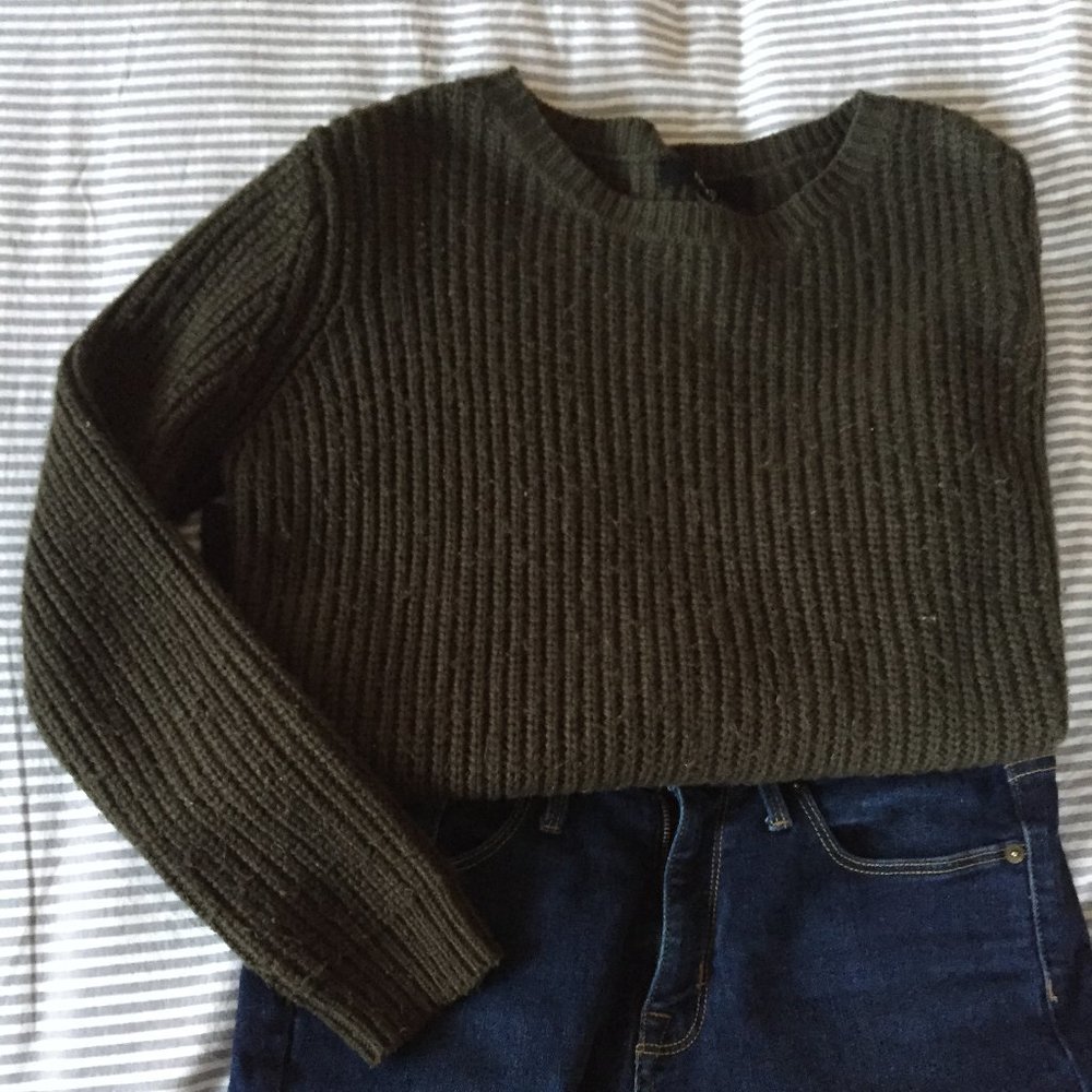 olive knitted sweater